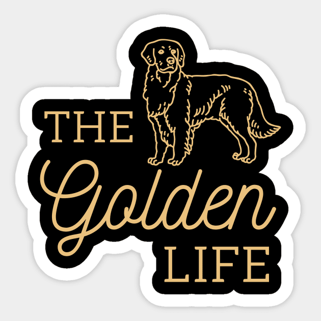 Funny Golden Retriever Gift Sticker by François Belchior